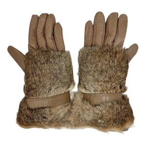 Leather Gloves Fur & Cashmere NWT